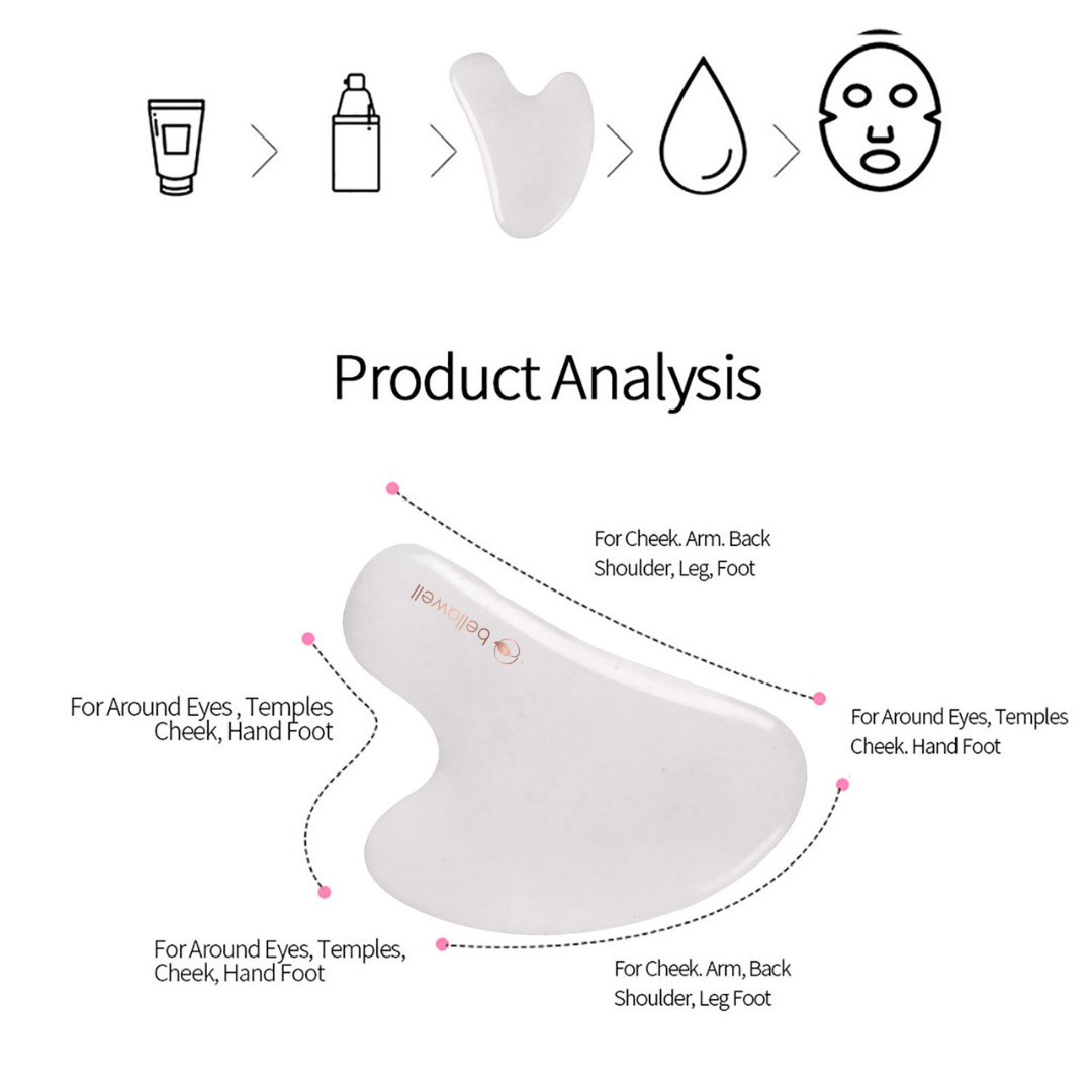 Gua - sha White Jade - Bellawell Health