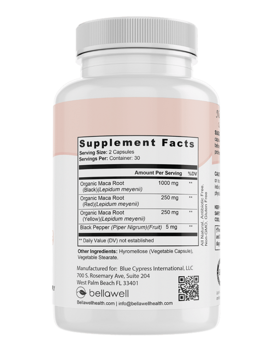Organic Maca Root Complex by Bellawell - Bellawell Health