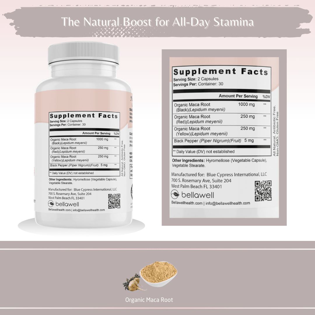 Organic Maca Root Complex by Bellawell - Bellawell Health