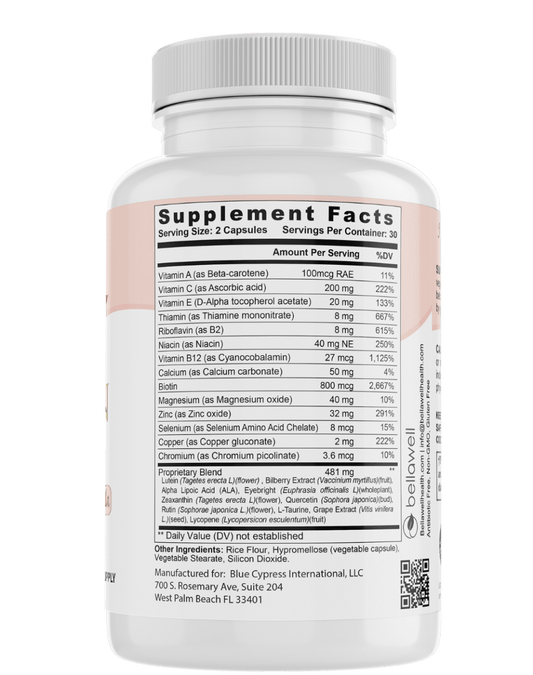 Vision Care - A Blend of Ingredients for Ocular Support by Bellawell - Bellawell Health