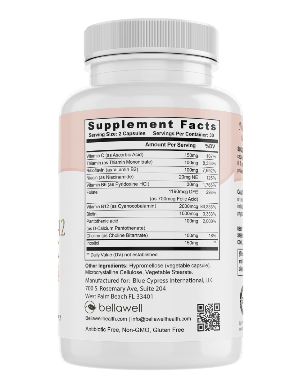 Vitamin B - Complex With Folate by Bellawell - Bellawell Health