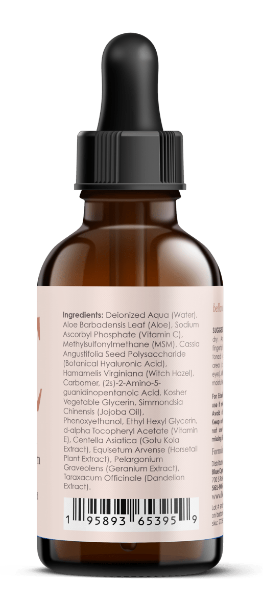 Vitamin C Serum for Face With Hyaluronic Acid, Vitamin E, Aloe Vera, and Jojoba oil 2 fl oz by Bellawell - Bellawell Health