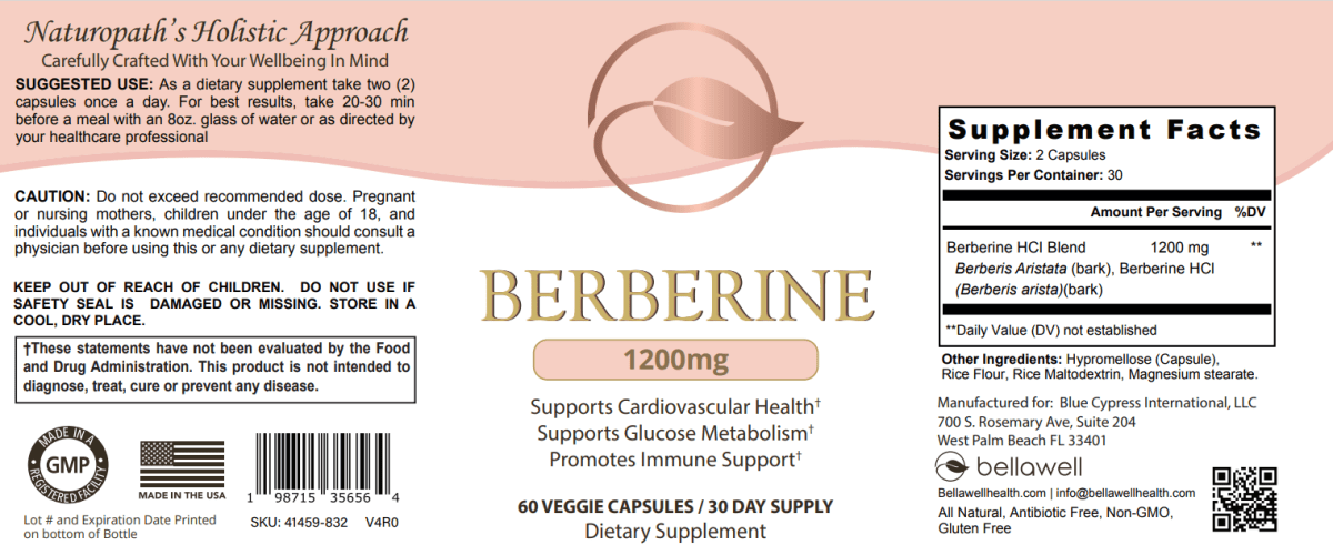 Berberine - Harness the Power of Nature by Bellawell - Bellawell Health