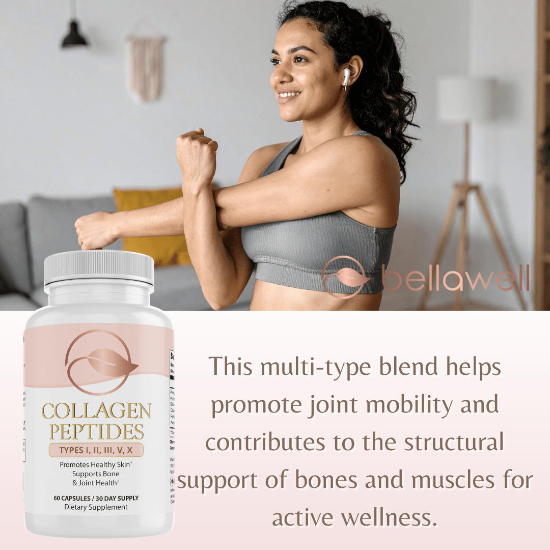 Collagen Peptides Types I, II, III, V, X by Bellawell - Bellawell Health