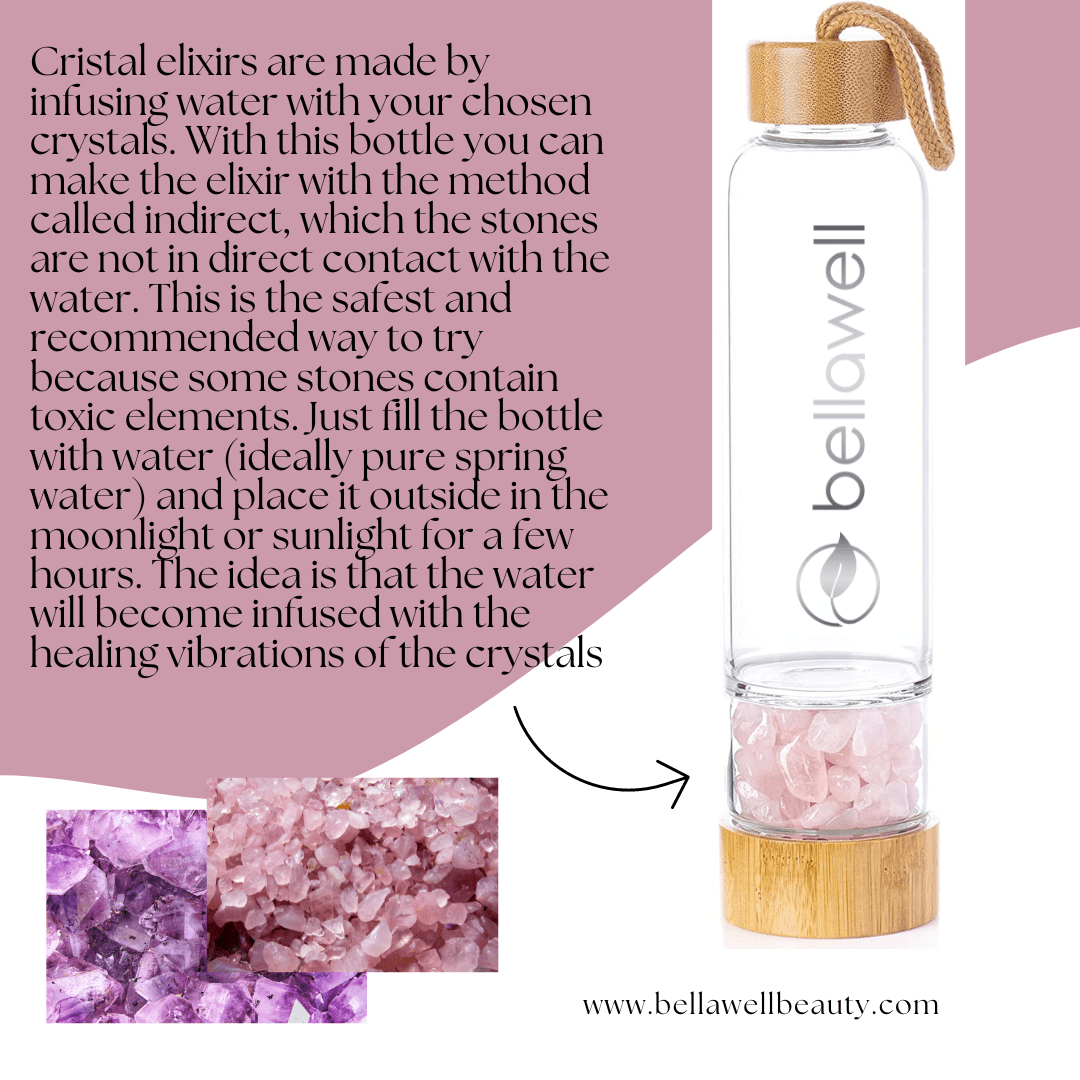 Crystal Elixir Infused Gem Water Bottle - Bellawell Health