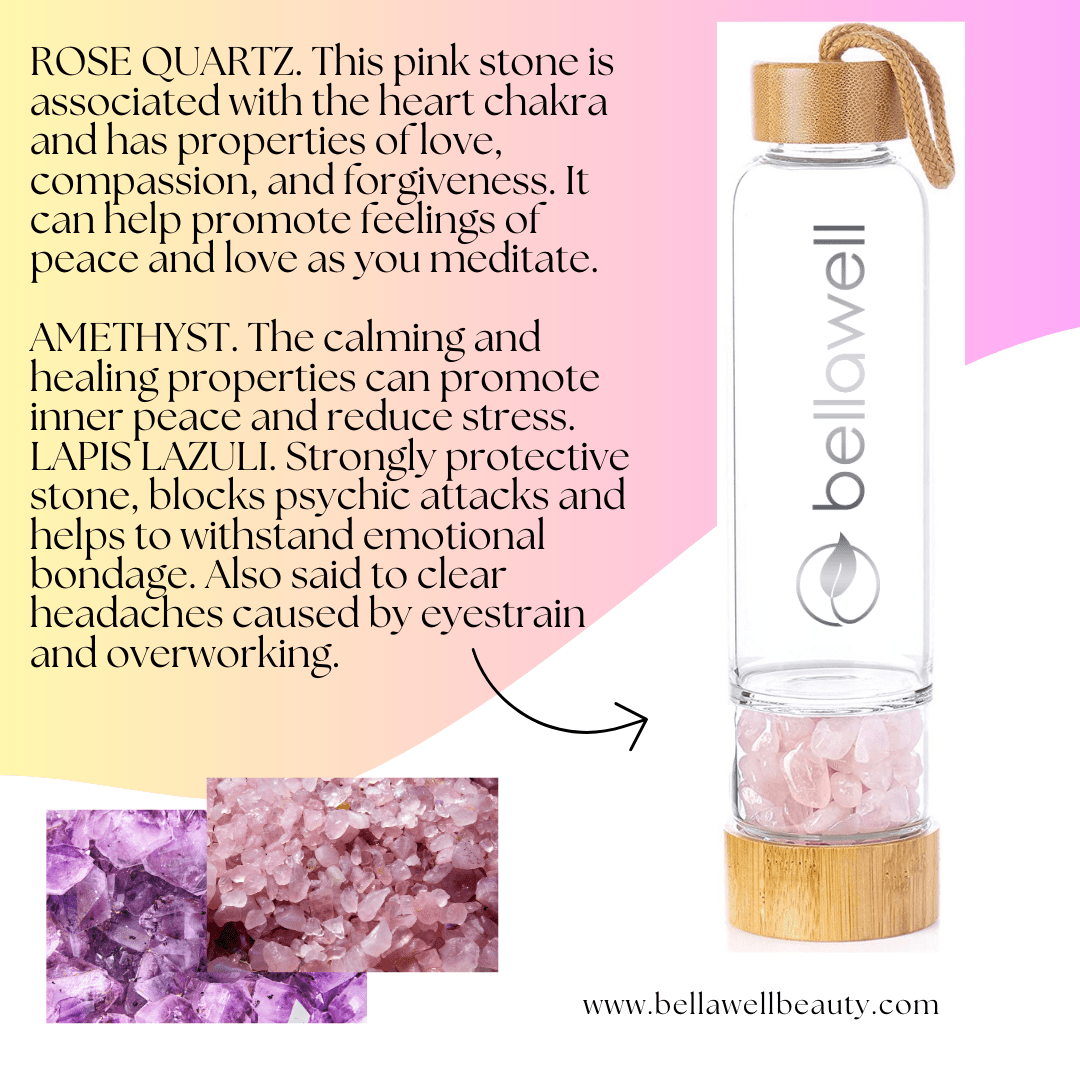 Crystal Elixir Infused Gem Water Bottle - Bellawell Health