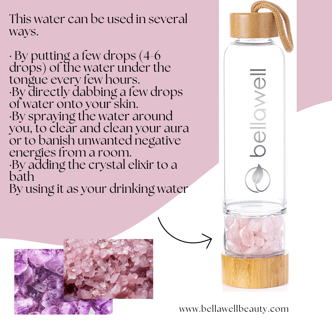 Crystal Elixir Infused Gem Water Bottle - Bellawell Health