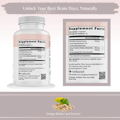 Ginkgo Biloba Formula by Bellawell - Bellawell Health