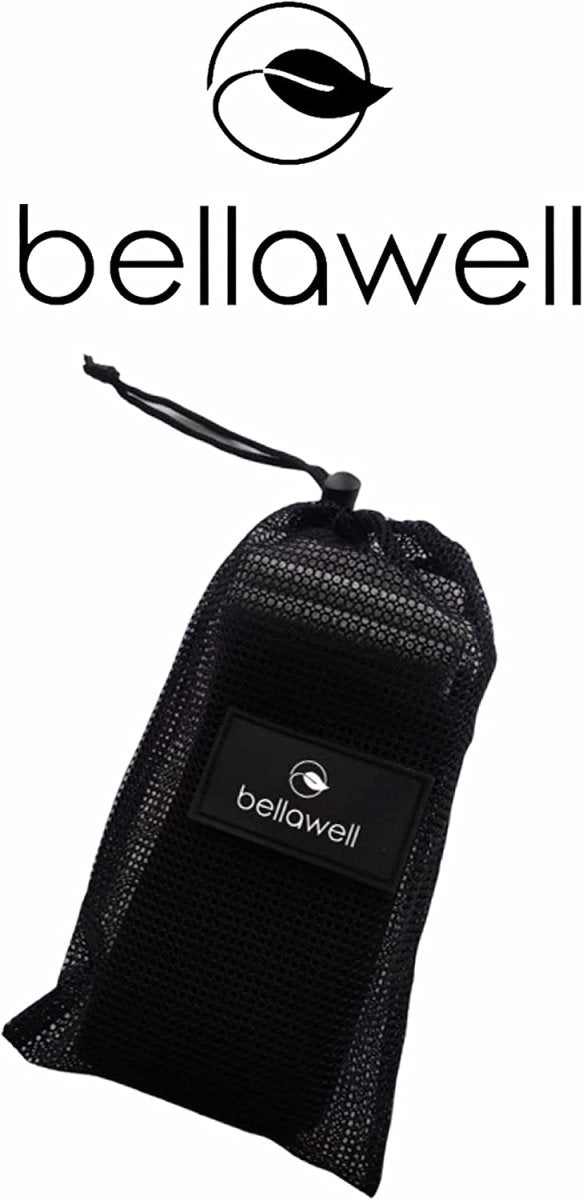 Long Resistance Bands 3 Strengths Purple, Pink and Green - Bellawell Health