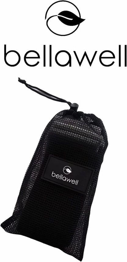 Long Resistance Bands 3 Strengths Purple, Pink and Green - Bellawell Health