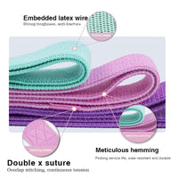 Long Resistance Bands 3 Strengths Purple, Pink and Green - Bellawell Health