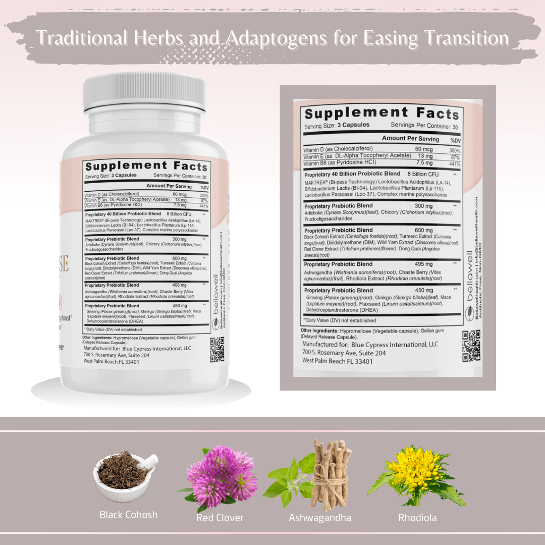 Menopause Support: - A Thoughtful Blend of Ingredients by Bellawell - Bellawell Health