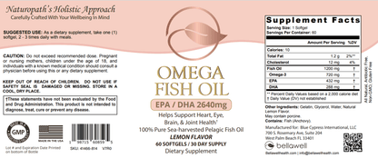 Omega Fish Oil - Omega - 3 Fatty Acids by Bellawell - Bellawell Health