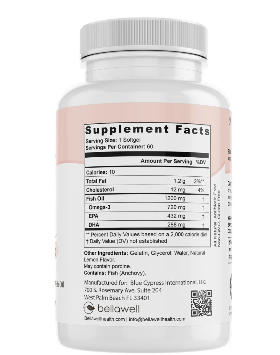 Omega Fish Oil - Omega - 3 Fatty Acids by Bellawell - Bellawell Health