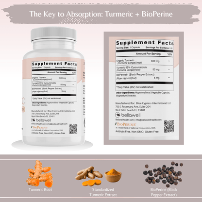 Organic Turmeric - Overall Vitality by Bellawell - Bellawell Health