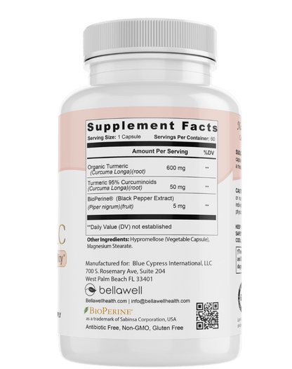 Organic Turmeric - Overall Vitality by Bellawell - Bellawell Health