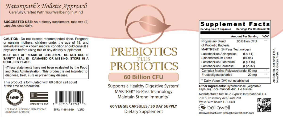 Probiotics 60 Billion by Bellawell - Bellawell Health