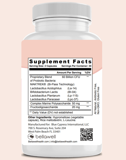Probiotics 60 Billion by Bellawell - Bellawell Health