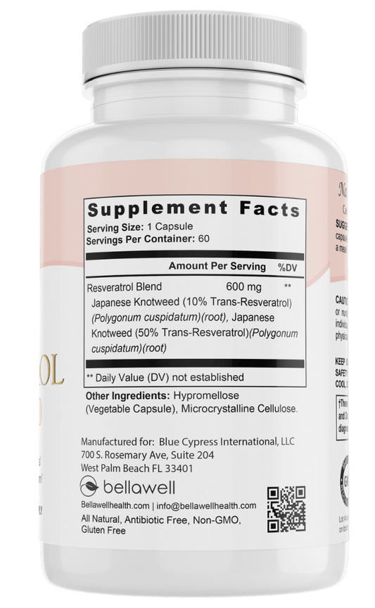 Resveratrol 600 mg by Bellawell - Bellawell Health