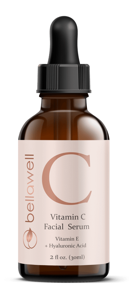 Vitamin C Serum for Face With Hyaluronic Acid, Vitamin E, Aloe Vera, and Jojoba oil 2 fl oz by Bellawell - Bellawell Health